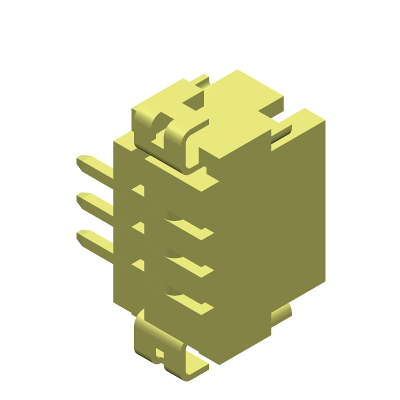 1.25mm 3 Pos Shrouded Header, Straight, Solder, 1A, 150V