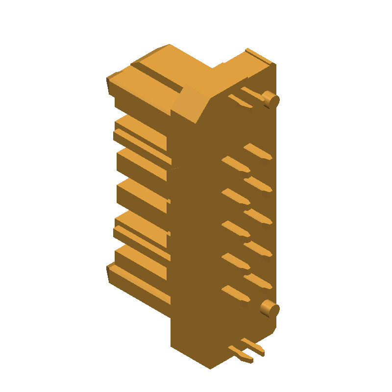 5 Pos 3.81mm Gold Header, 10A, 250V, Thru-Hole