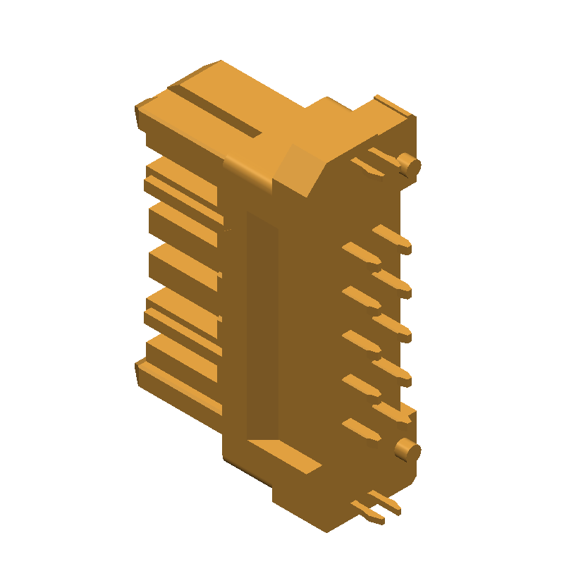 Board Connector, 5 Contact(s), Straight, Solder Terminal, Locking, Black Insulator