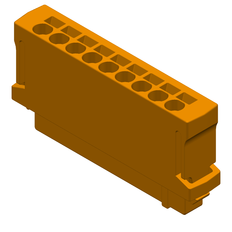 9 Pos Female Rectangular Connector, 2.54mm Pitch, 6A, 160V