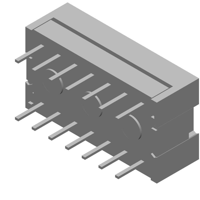 14 Pos 2.54mm Pitch Wire-to-Board Header, Gold, 1A, Black