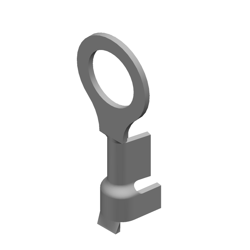 Ring Terminal, Female, Crimp, 22-18 AWG, Brass, Tin