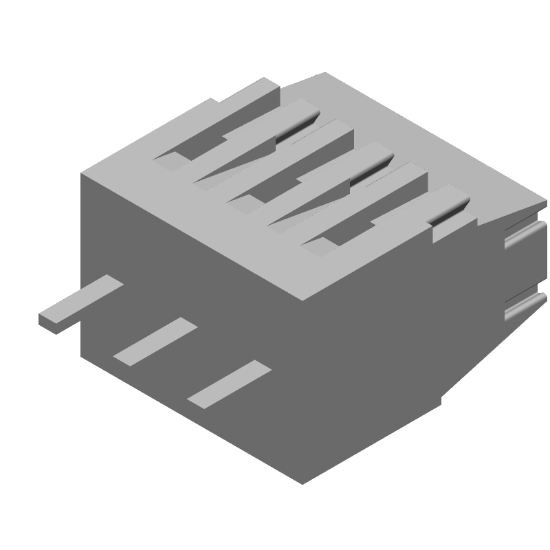 3 Pos 3.81mm Pitch PCB Terminal Block, 12A, 300V, Green, Through Hole