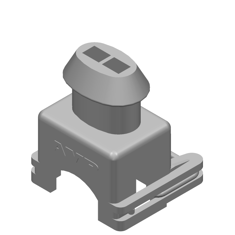 2 Pos Receptacle Housing, Crimp, Wire-to-Wire, Signal