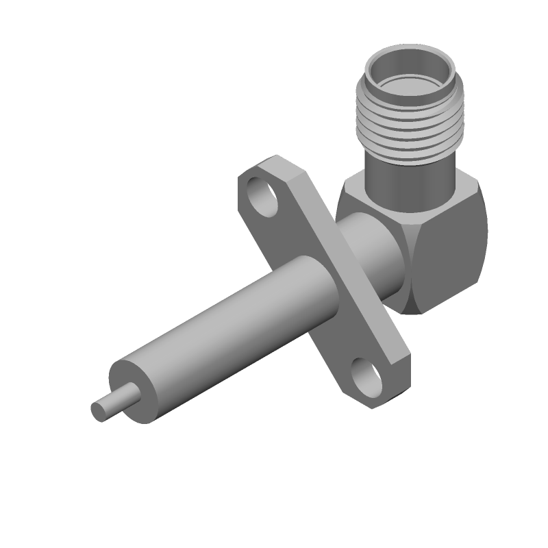 SMA RF Connector, 18GHz, 50R, Solder, Right Angle, Gold
