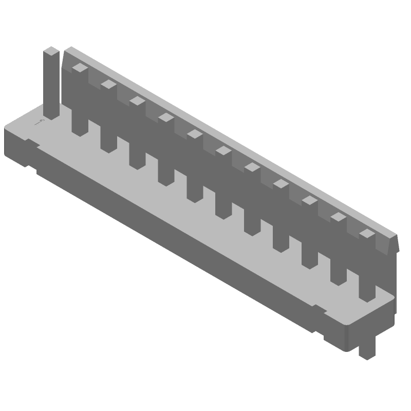 12 Pos Power Connector, 7.5A, 250V, Wire-to-Board, Solder ST