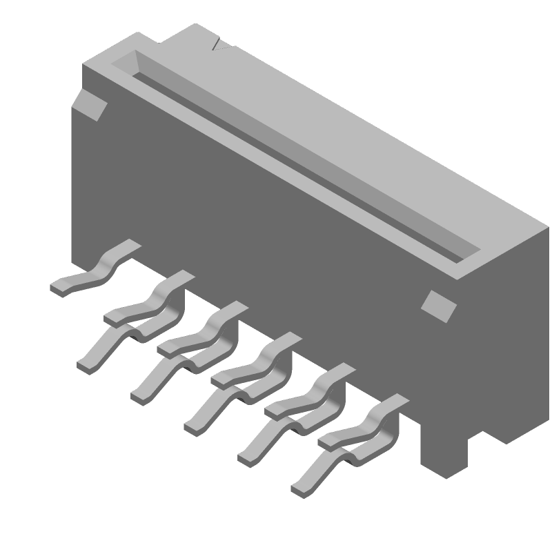 FPC Connector, 11 Pos, 1.25mm Pitch, Right Angle, Thru-Hole, 1A
