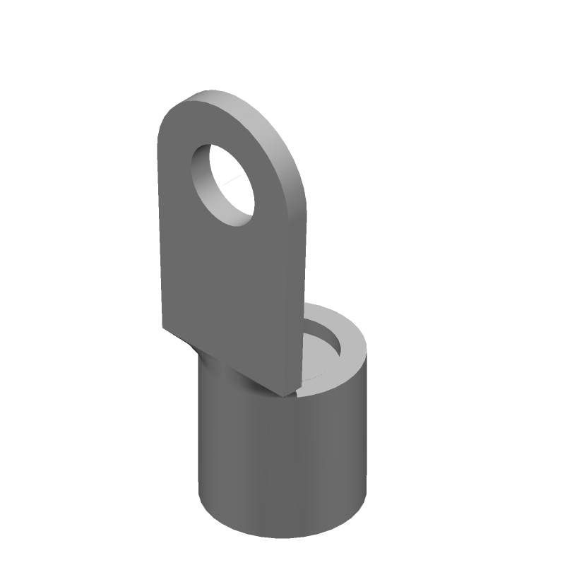 6AWG Copper Ring Terminal, Tin Plated, 5mm Stud