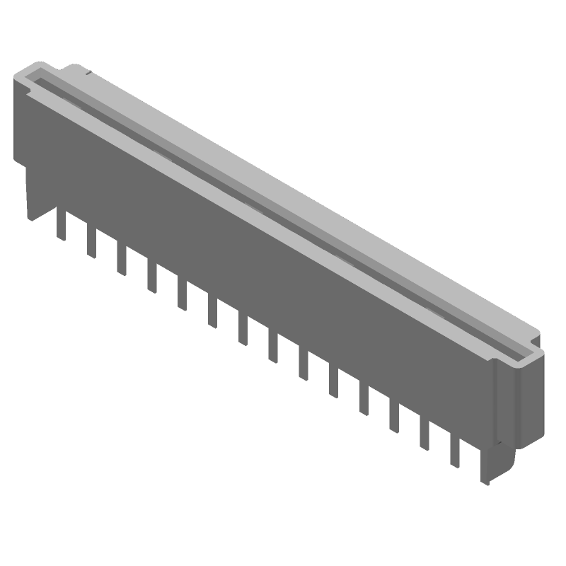 15 Pos Female Header, 2.54mm Pitch, 1A, 250V, Through Hole, Vertical