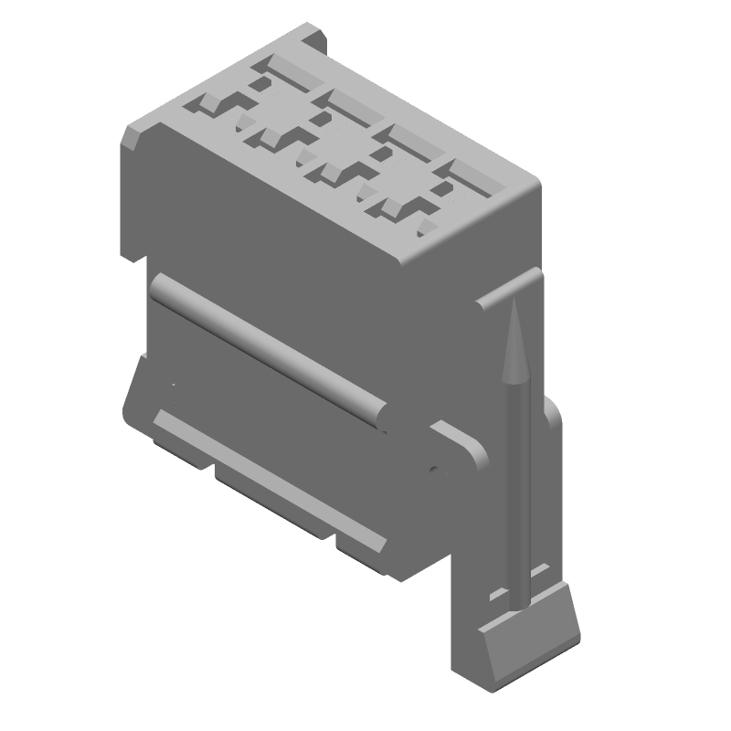 8 Pos 2 Row Wire-to-Board Receptacle, PBT, Black