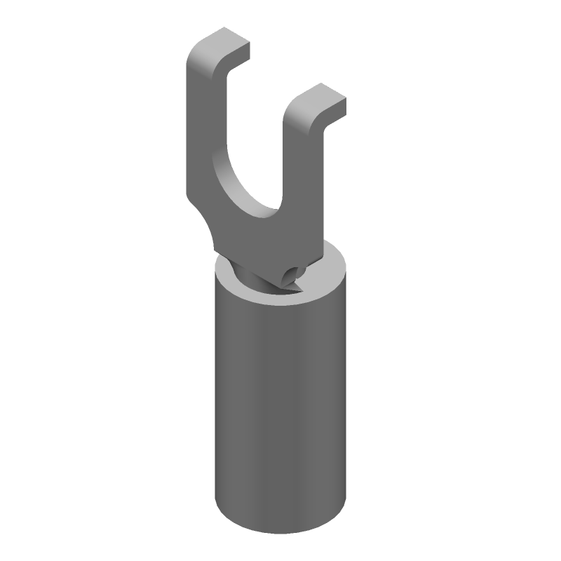 Insulated Spade Terminal, 16-22AWG, Copper/Tin, Red, 300V