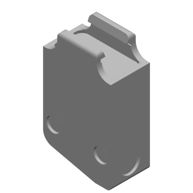 Backshell/Cable Clamp 45°/180° 2 Shell Size Thermoplastic