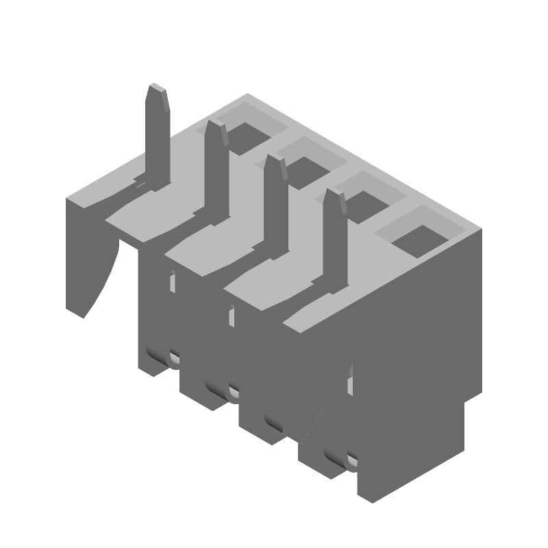 Board Connector, 4 Contact(s), 1 Row(s), Female, Straight, 0.1 inch Pitch, Solder Terminal, Plug,