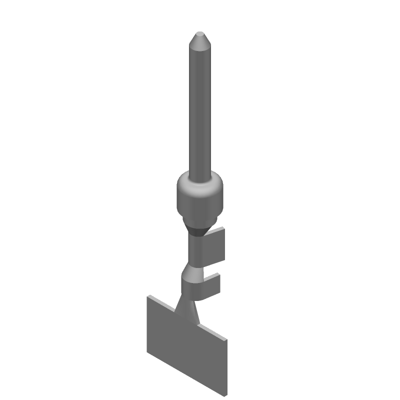 Crimp Tool, Male Signal Contact, Gold/Tin Plated Brass, 28-24AWG