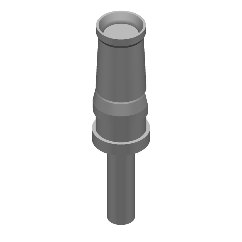 Female Power Crimp Contact, Gold, Copper Alloy, 16-18AWG