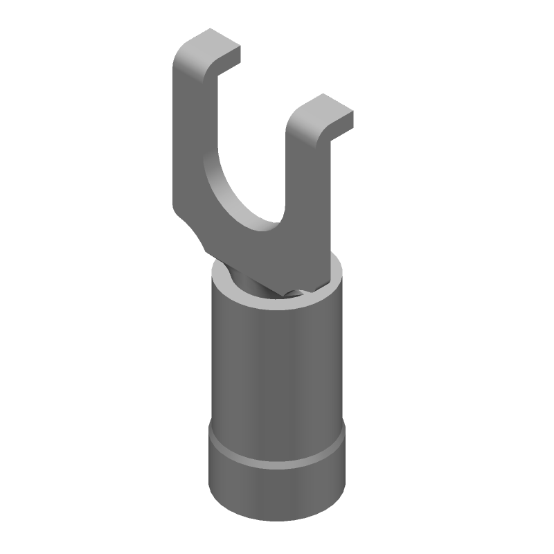 Crimp Terminal, 16-22AWG, Copper/Tin, Insulated, Straight, 600V