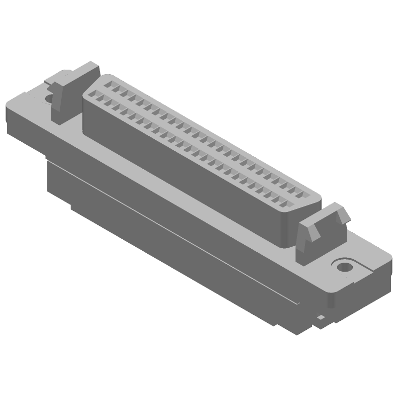 SCSI 50 Pos Female IDC Connector, 1.27mm Pitch, Straight, 1A, 30V