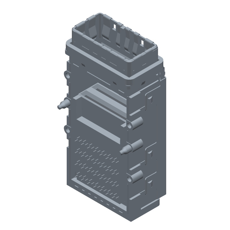 84 Pos RJ11 Connector, 125Gbps, Gold, Press-Fit, RA, Thru-Hole