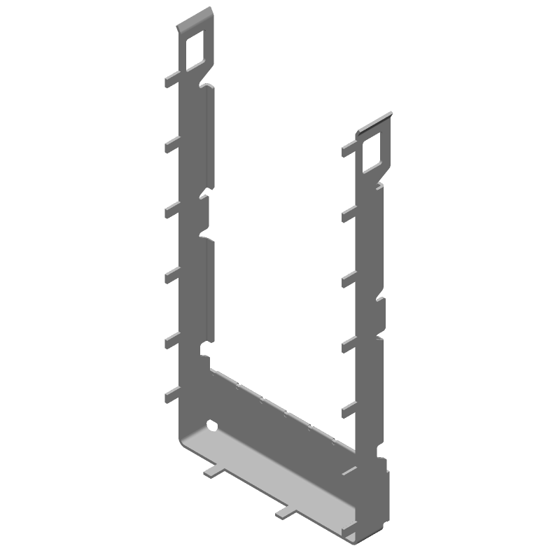 Connector Accessories 1 Port X2 Guide Rail Press Fit Right Angle Through Hole Copper Alloy Tin Finish Tray