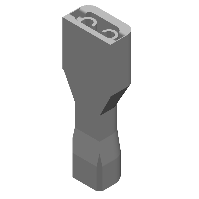 Quick Disconnect Terminal, Female, 18-22AWG, Brass, Tin, Black