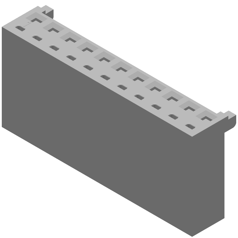 11 Pos Wire Housing, 2.54mm Pitch, Crimp, Female Socket, 7A, 250V