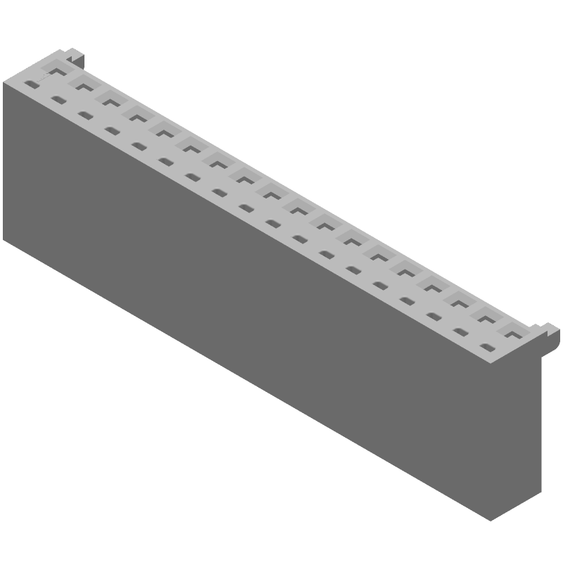 18 Pos 2.54mm Crimp Wire Housing, Female Socket, 7A, 250V