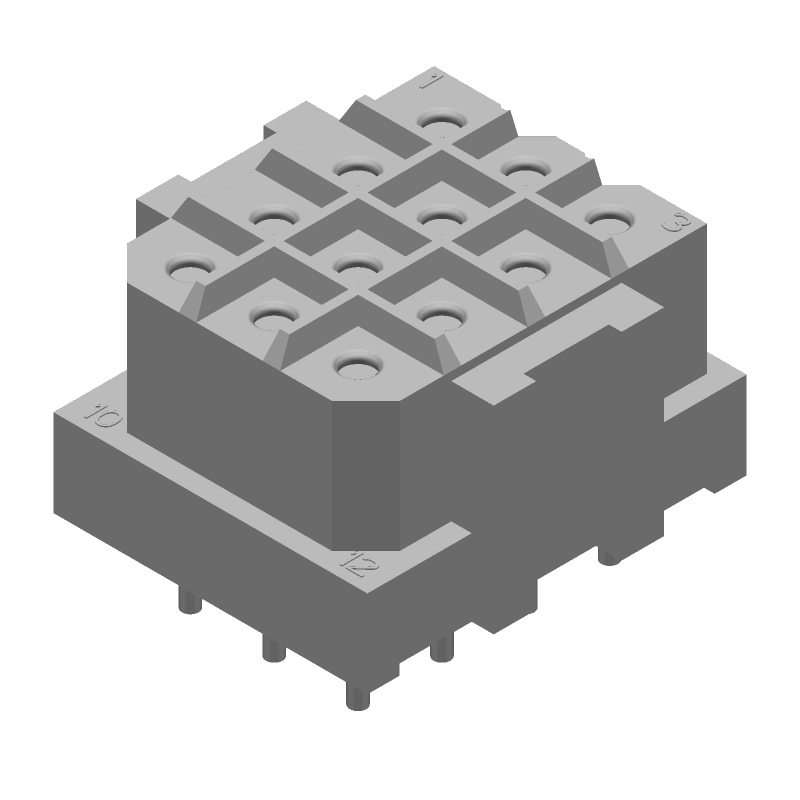 Rectangular Connector 12 Pos 5mm Solder ST Thru-Hole 7.5A 600V