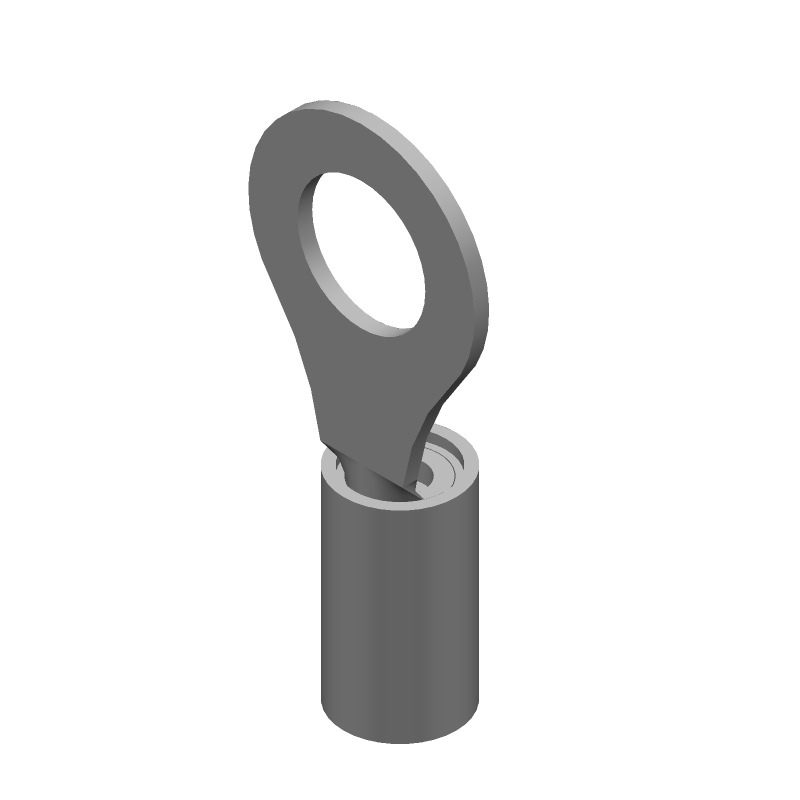 Ring Terminal, 14-16AWG, Copper, Tin, Insulated, 300V