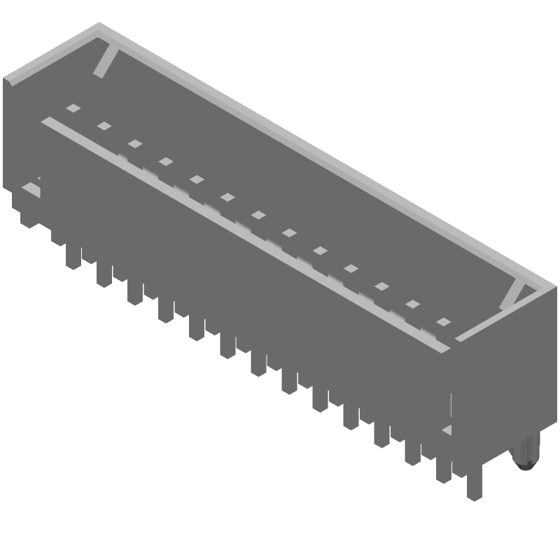 14 Pos 2.54mm Shrouded Header, Male, Straight, Thru-Hole, 5A