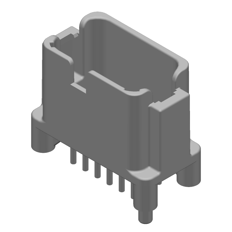 12 Pos Female Solder Rectangular Connector