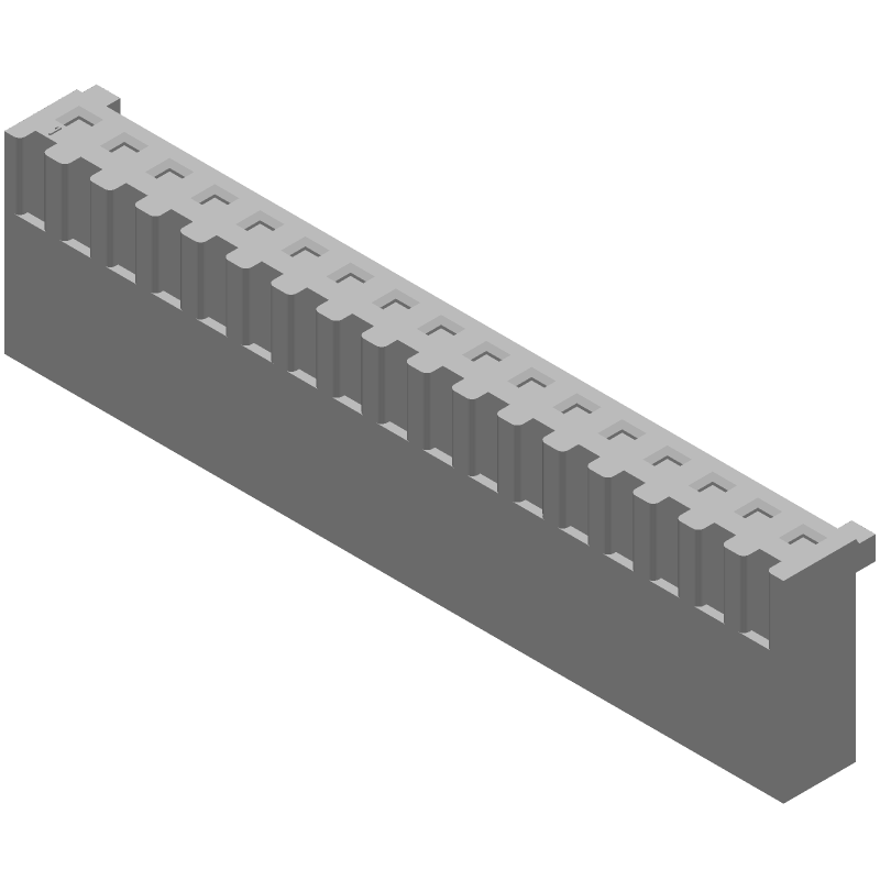 17 Pos 3.96mm Crimp Wire Housing, Female Socket, 6.5A, 250V