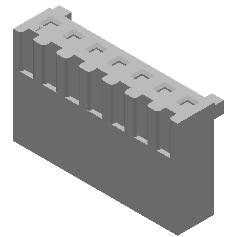 7 Pos 3.96mm Crimp Wire Housing, Female Socket, 250V, 6.5A