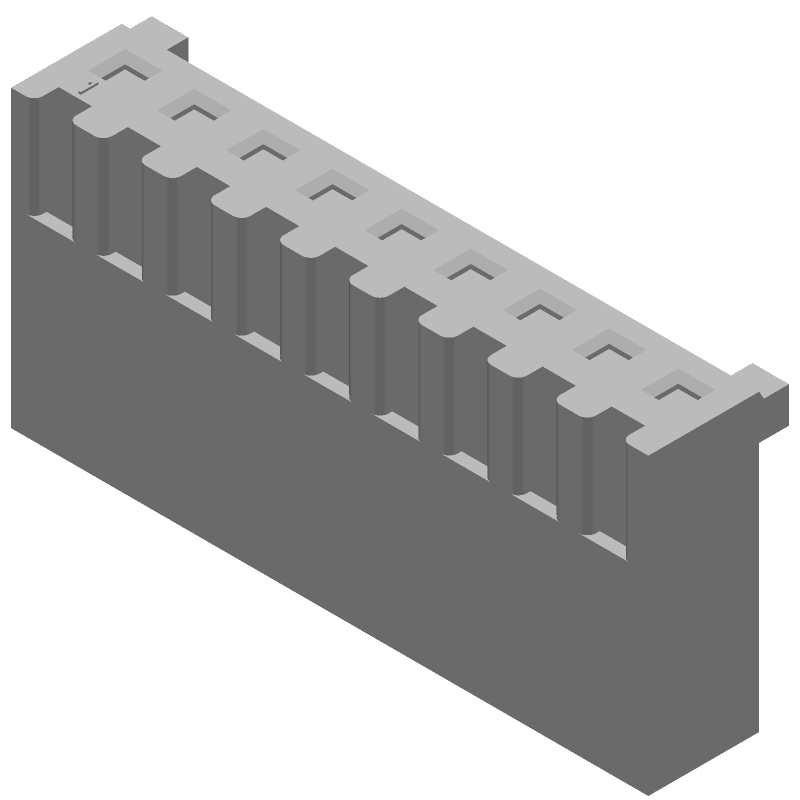 9 Pos Wire Housing, 6.5A, 250V, 3.96mm Pitch, Crimp, ST, Cable Mount