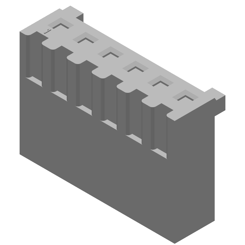 6 Pos 3.96mm Crimp Wire Housing, Female Socket, 10A, 250V