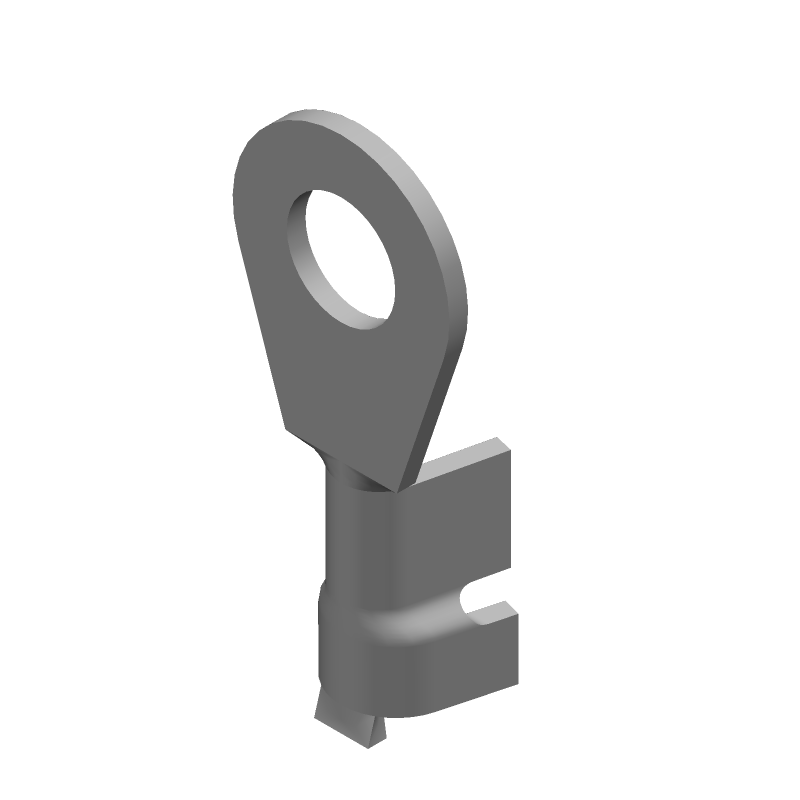 Ring Terminal 14-18AWG Brass Unplated Straight Strip