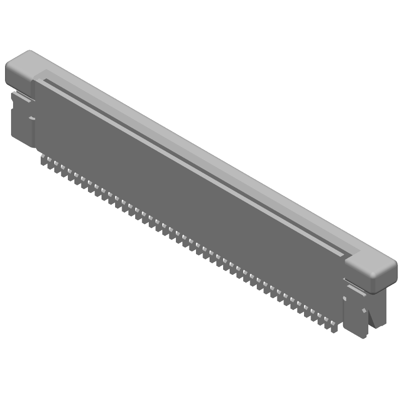 FPC Connector, 44 Pos, 0.5mm Pitch, RA, SMT, 250V, 500mA