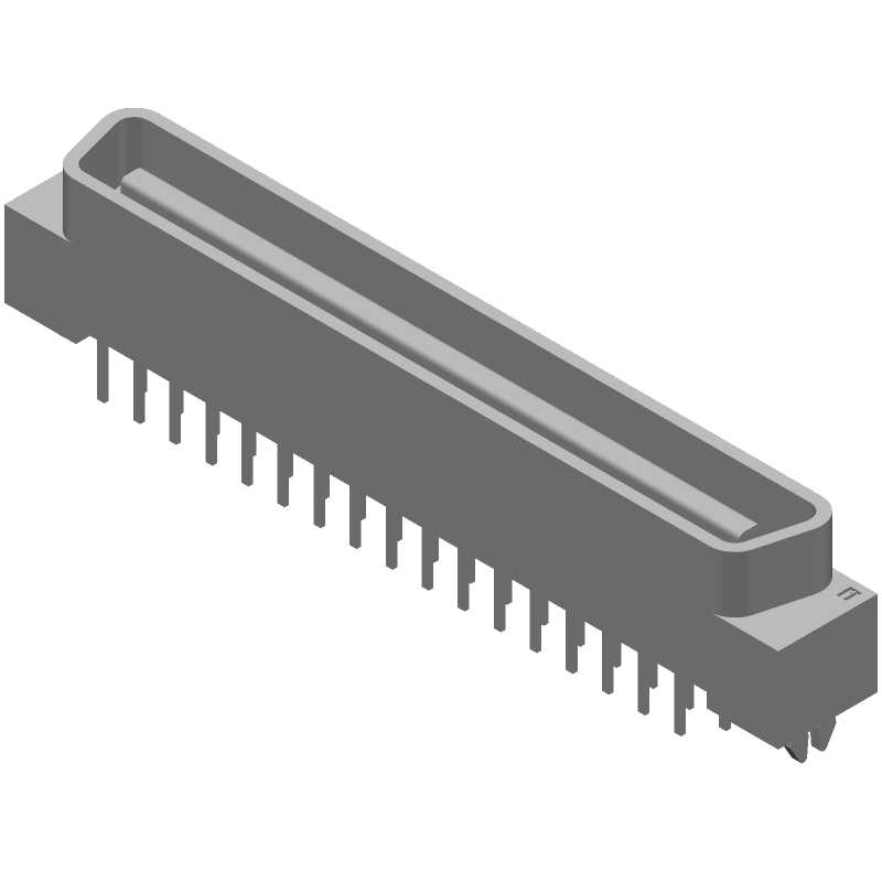 68 Pos Male Straight Through Hole Connector, Gold/Tin Bronze, 1A