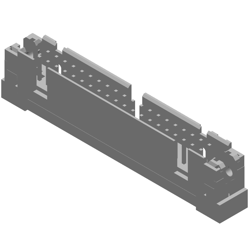 40 Pos 2.54mm RA Header, Male, Gold, 1A, UL94 V-0