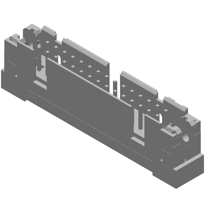 30 Pos 2.54mm RA Header, Male, Solder, 1A, 250V, Black