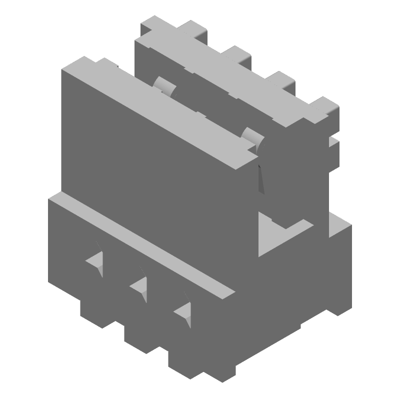 3 Pos 2.5mm Pitch Wire-to-Board Female Socket Header, Grey
