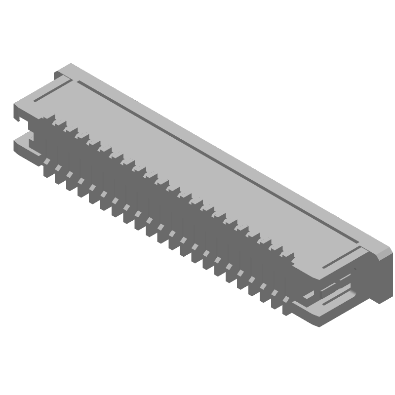 22 Pos 1mm Pitch Female Header, 125V, 1A, SMT