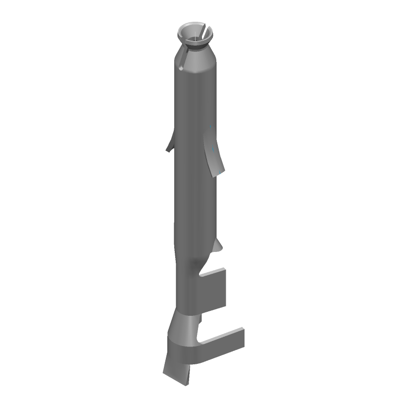 Female Crimp Power Connector, 22-26AWG, 600V, 9.5A, Tin