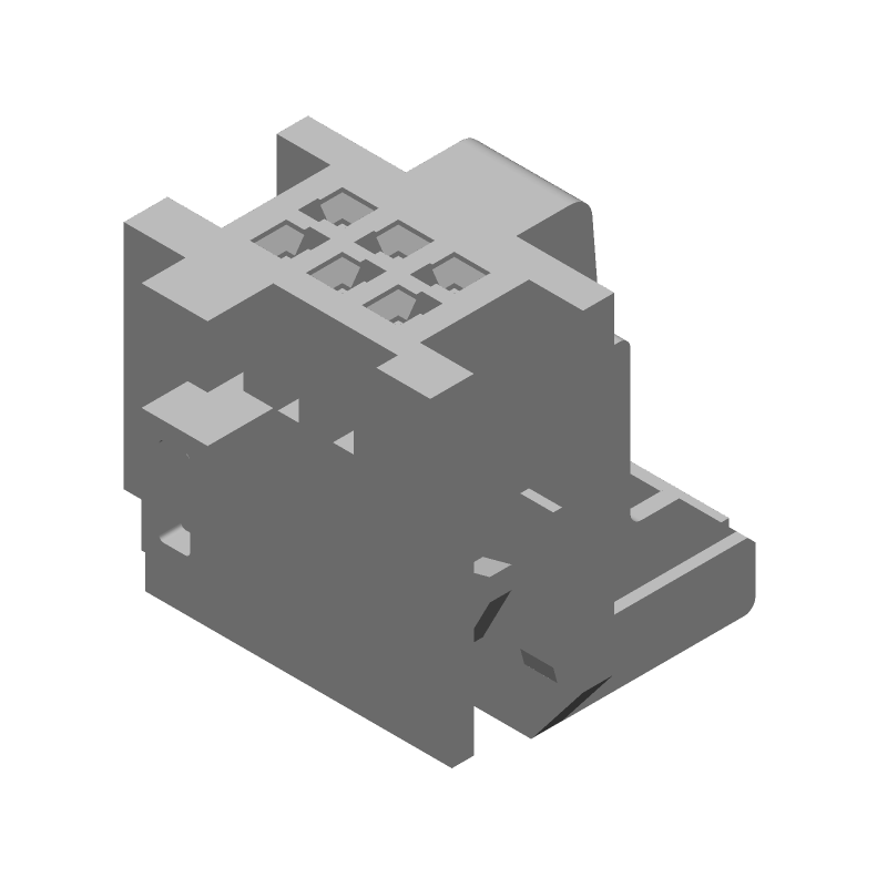 Female Socket Header, 2x3 Pos, 2.54mm Pitch, Black