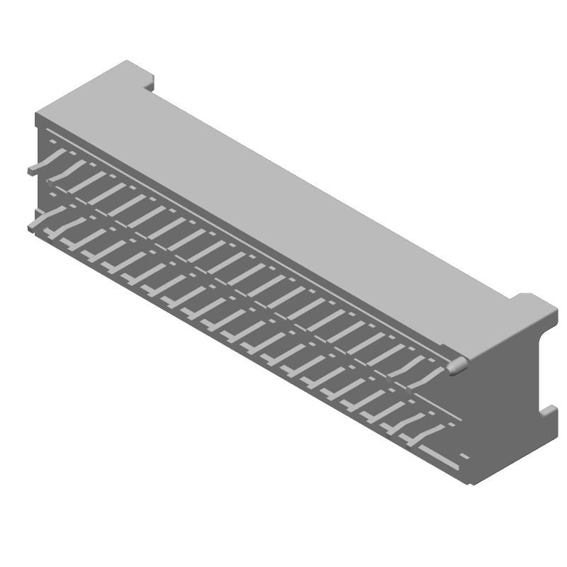 2mm Pitch 40 Pos 2 Row Male Header Connector, Solder, Through Hole