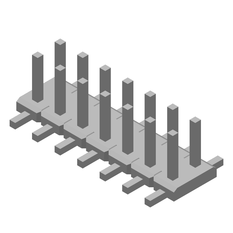 14 Pos 2mm Unshrouded Header, Gold, 1A, 200V, SMD