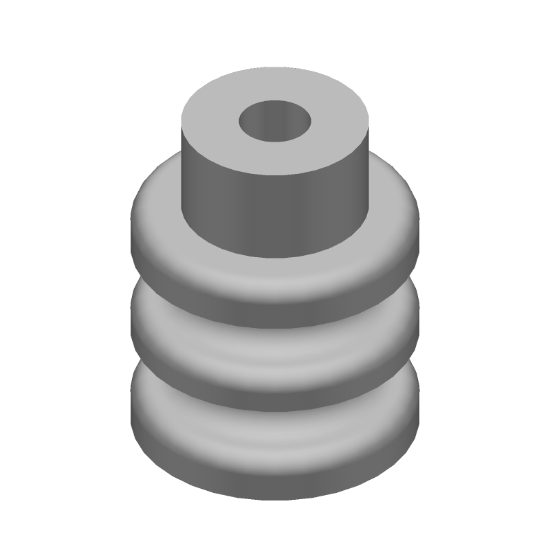 Silicone Rubber Seal, Wire-to-Wire, Female, 600V, 9.5A, Blue