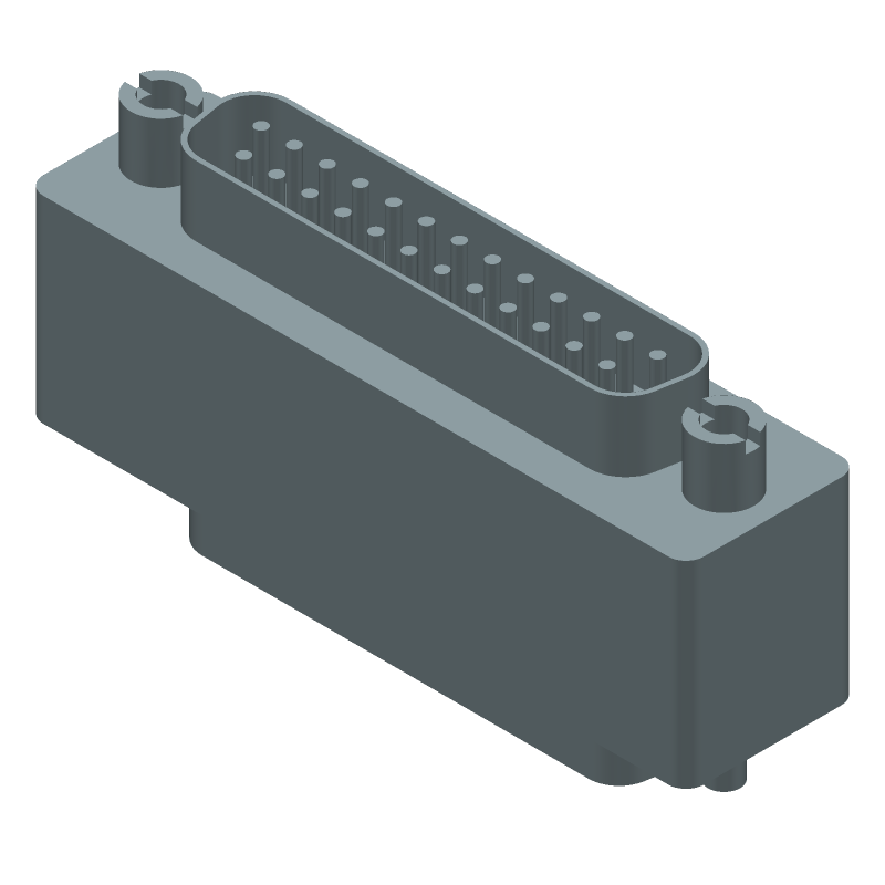 Rectangular Connector Adapter, 25 Contacts(Side1), 25 Contacts(Side2), Male-Female,