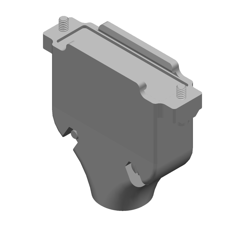 Metal Backshell, Shielded, Straight, Zinc Alloy, B Shell