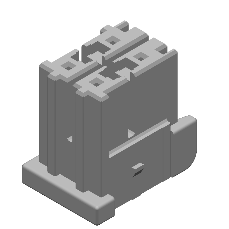 4 Pos Wire Housing, 4A, 250V, Crimp, ST, Cable Mount