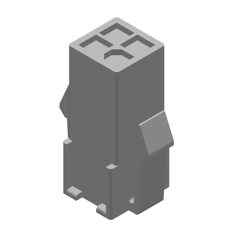 4 Pos Rectangular Connector, Wire-to-Wire, 9A, 600V, UL94 V-0